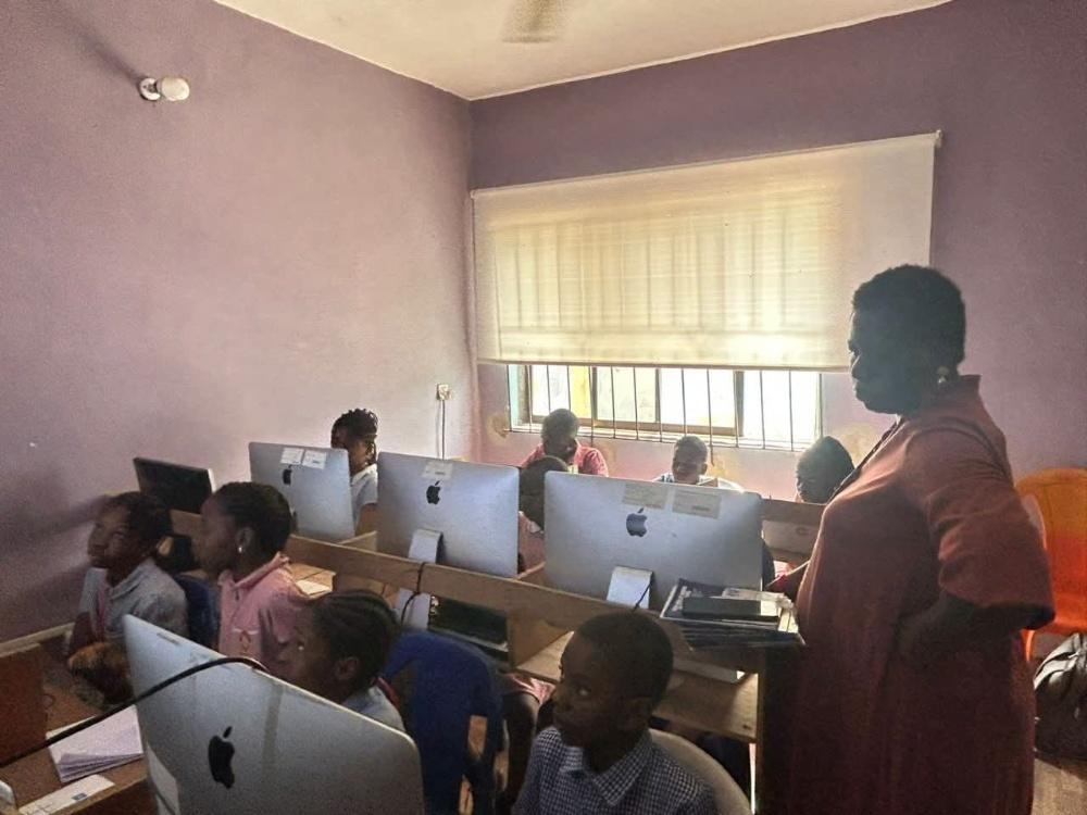 Students in the computer lab